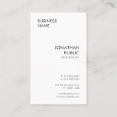 Moderne Visitenkarten Elegant Beruflich einfach Visitenkarte (Rückseite)