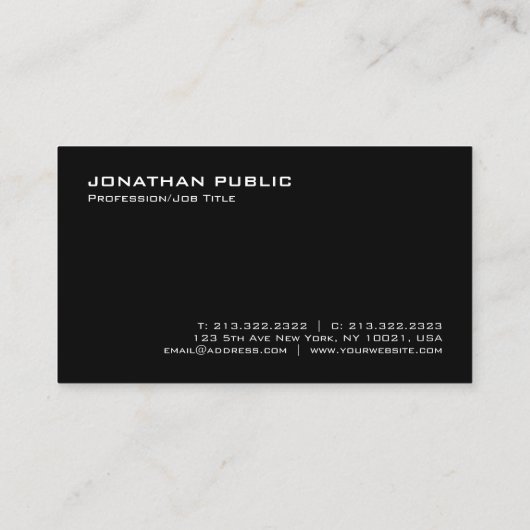 Moderne Visitenkarten Elegante Monogram Trendy Visitenkarte (Rückseite)