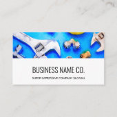 Moderne Visitenkarten für die Industrie weiß / bla Visitenkarte (Vorderseite)