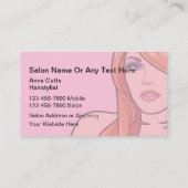 Moderne Visitenkarten für Friseure oder Salons Visitenkarte (Rückseite)