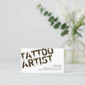 Moderne Visitenkarten für Künstler mit feinem Text Visitenkarte (Stehend Vorderseite)