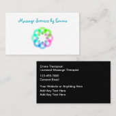 Moderne Visitenkarten für moderne Massagetherapeut Visitenkarte (Vorne/Hinten)