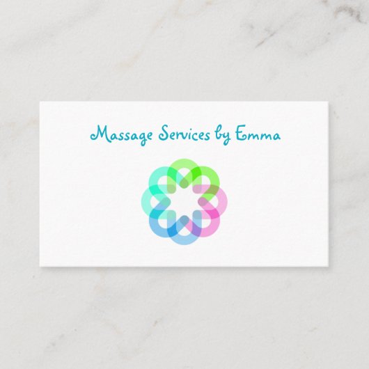 Moderne Visitenkarten für moderne Massagetherapeut Visitenkarte (Vorderseite)