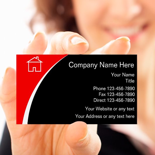 Moderne Visitenkarten für Real Anwesen Visitenkarte