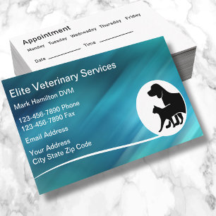 Moderne Visitenkarten für veterinärmedizinische Di Visitenkarte