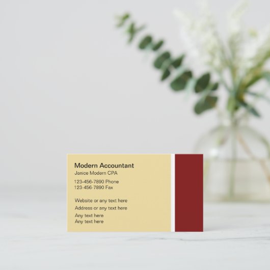 Moderne Visitenkarten für Wirtschaftsprüfer Visitenkarte (Stehend Vorderseite)