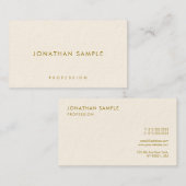 Moderne Visitenkarten Gold Text Luxus Vorlage Visitenkarte (Vorne/Hinten)