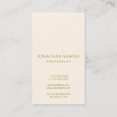 Moderne Visitenkarten Gold Text Template Visitenkarte (Rückseite)