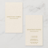 Moderne Visitenkarten Gold Text Template Visitenkarte (Vorne/Hinten)