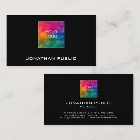 Moderne Visitenkarten mit dem US-Standard-Add-Uplo Visitenkarte (Vorne/Hinten)