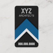Moderne Visitenkarten mit schwarzer und blauer Arc Visitenkarte (Vorderseite)