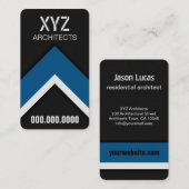 Moderne Visitenkarten mit schwarzer und blauer Arc Visitenkarte (Vorne/Hinten)