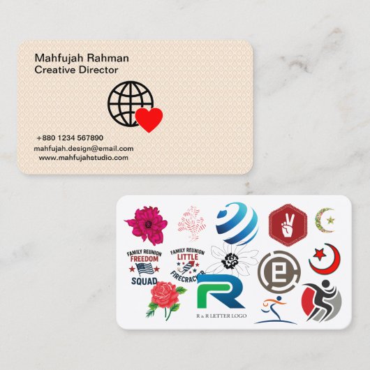 Moderne Visitenkarten | Premium Creative Branding Visitenkarte (Vorne/Hinten)