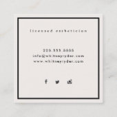 Moderne Visitenkarten Quadratische Visitenkarte (Rückseite)