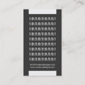 Moderne Visitenkarten Visitenkarte (Rückseite)