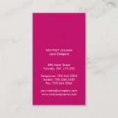 Moderne Visitenkarten Visitenkarte (Rückseite)