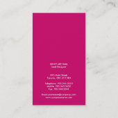 Moderne Visitenkarten Visitenkarte (Rückseite)