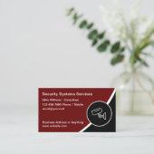 Moderne Visitenkarten zur Sicherheitsüberwachung Visitenkarte (Stehend Vorderseite)