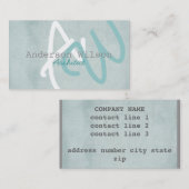 moderne Visitenkartenvorlage in hellblau Visitenkarte (Vorne/Hinten)