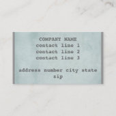 moderne Visitenkartenvorlage in hellblau Visitenkarte (Rückseite)