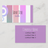 moderne Visitenkartenvorlage lila Streifen Visitenkarte (Vorne/Hinten)