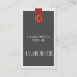 Moderne Visitenkartenvorlage rot und grau Visitenkarte