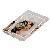 Moderne visuelle Layout-Stimmungsboard-Hochzeitsei Magnet (Linke Seite)