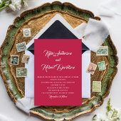 Moderne Viva Magenta Sunset and Citrus Inspiriert Einladung