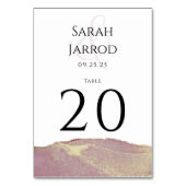 Moderne Viva Magenta Wedding Tischnummer (Rückseite)