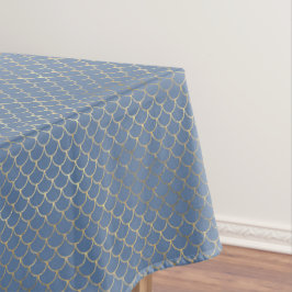 Moderne Vivid Gold Blue Mermaid Scales Ideen Tischdecke