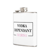 Moderne Vodka abhängige Frau Pink Funny Zitat Flachmann (Links)