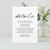 Moderne Vögel einer Feather-Hochzeit Details Begleitkarte (Stehend Vorderseite)