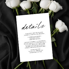 Moderne Vögel einer Feather-Hochzeit Details Begleitkarte