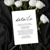 Moderne Vögel einer Feather-Hochzeit Details Begleitkarte