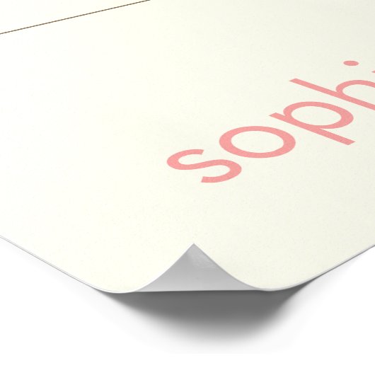 Moderne Vögel Personalisierte Kinder Mauer Kunst Poster (Ecke)