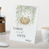 Moderne Vögel und Blume Hochzeitskarten und Gesche Sockelschild (In SItu)