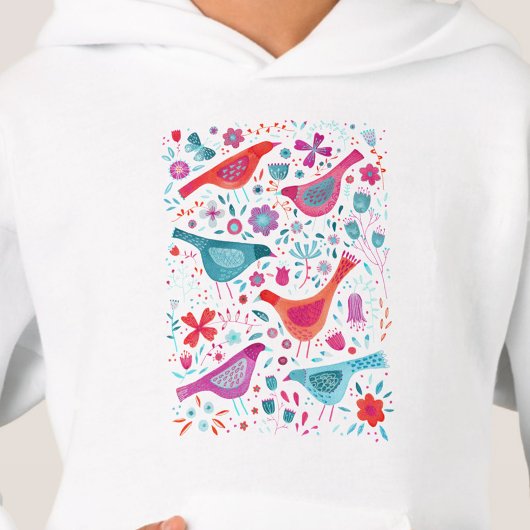 Moderne Vogelfarbe Hoodie