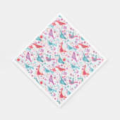 Moderne Vogelfarbe Serviette (Ecke)