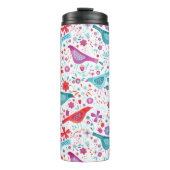 Moderne Vogelfarbe Thermosbecher (Vorderseite)