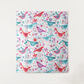 Moderne Vogelfarbe Wandteppich (Vorderseite)