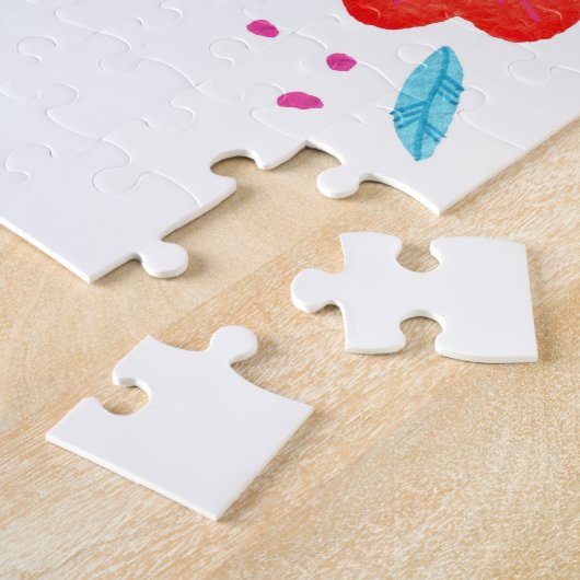 Moderne Vogelflorenfarbe Puzzle (Seite)