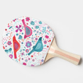 Moderne Vogelflorenfarbe Tischtennis Schläger (Seitenansicht)