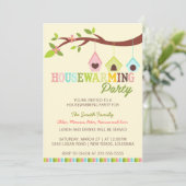 Moderne Vogelhäuser Einladung (Stehend Vorderseite)