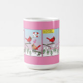 Moderne Vogelpaarung ruft Comic auf Kaffeetasse (Mittel)