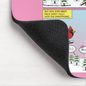 Moderne Vogelpaarung ruft Comic auf Mousepad (Ecke)