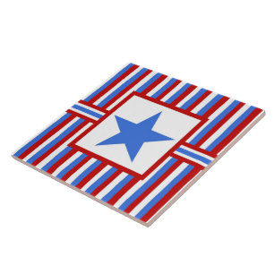Moderne Volkskunst-amerikanische patriotische Fliese