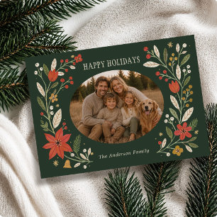 Moderne Volkskunst Oval Foto Weihnachten