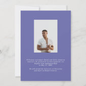 Moderne Volkspartei für Lila Foto Einladung (Rückseite)