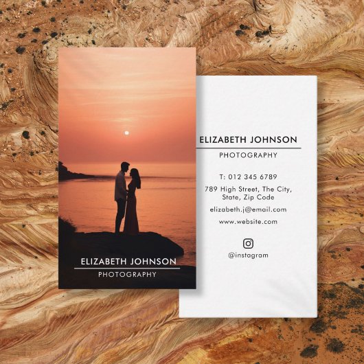 Moderne Vollbildfotografie Minimalistisch Visitenkarte