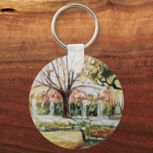 Moderne, von Hand gezeichnet Fallpark Natur Baum u Schlüsselanhänger